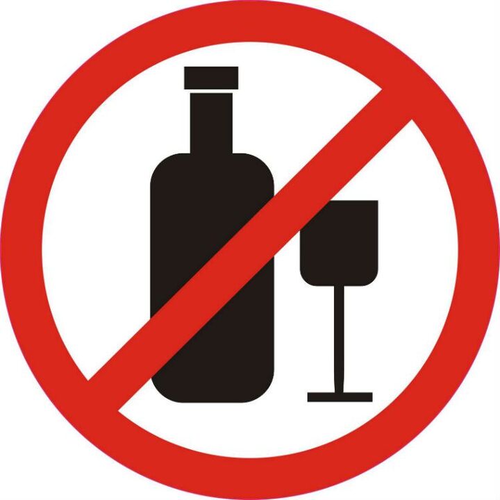 During the treatment of prostatitis, a complete refusal of alcohol is required. 